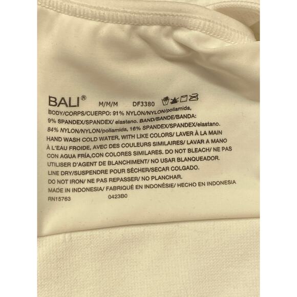 Bali Women's M Padded Convertible Bralette White Non-Wire Comfort Lounge NWT - Picture 5 of 5